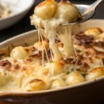 Receta de Ñoquis gratinados con crema de verdeo