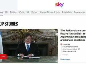 “No es nada nuevo que cualquier líder argentino afirme que las Malvinas son suyas”: la primera reacción de los medios británicos a la cadena nacional de Milei