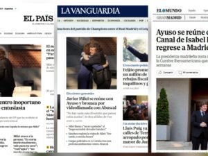 Escándalo en Madrid: Javier Milei insultó a una periodista y los diarios españoles reaccionaron tildando de “inaceptable” su actitud